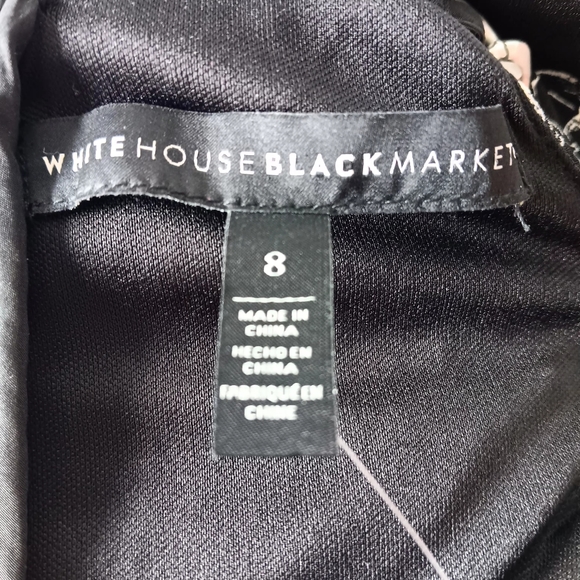 NEW White House Black Market Jacquelyn Floral Black Jumpsuit Crop Chain Detail 8 - Picture 2 of 16